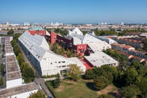 MVRDV complete landmark courtyard building that combines intimate streetscapes with expansive greenspace