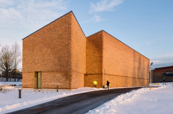 Kivinen Rusanen Architects completes an architectural Finnish substation with custom-made water-struck bricks