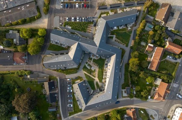 CEBRA designs Danish housing complex with irregular star plan and sculptural form