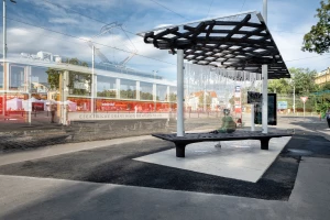 So Concrete 3D-print a unique tram stop in a creative Prague district