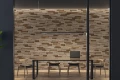 Woodwöl—Hardwood Brick Wheat Mosaic Wood Wall Tile