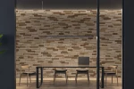 Woodwöl—Hardwood Brick Wheat Mosaic Wood Wall Tile