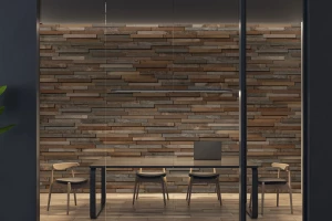 Woodwöl—Stacked Natural Mosaic Wood Wall Tile