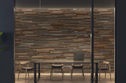 Woodwöl—Stacked Natural Mosaic Wood Wall Tile